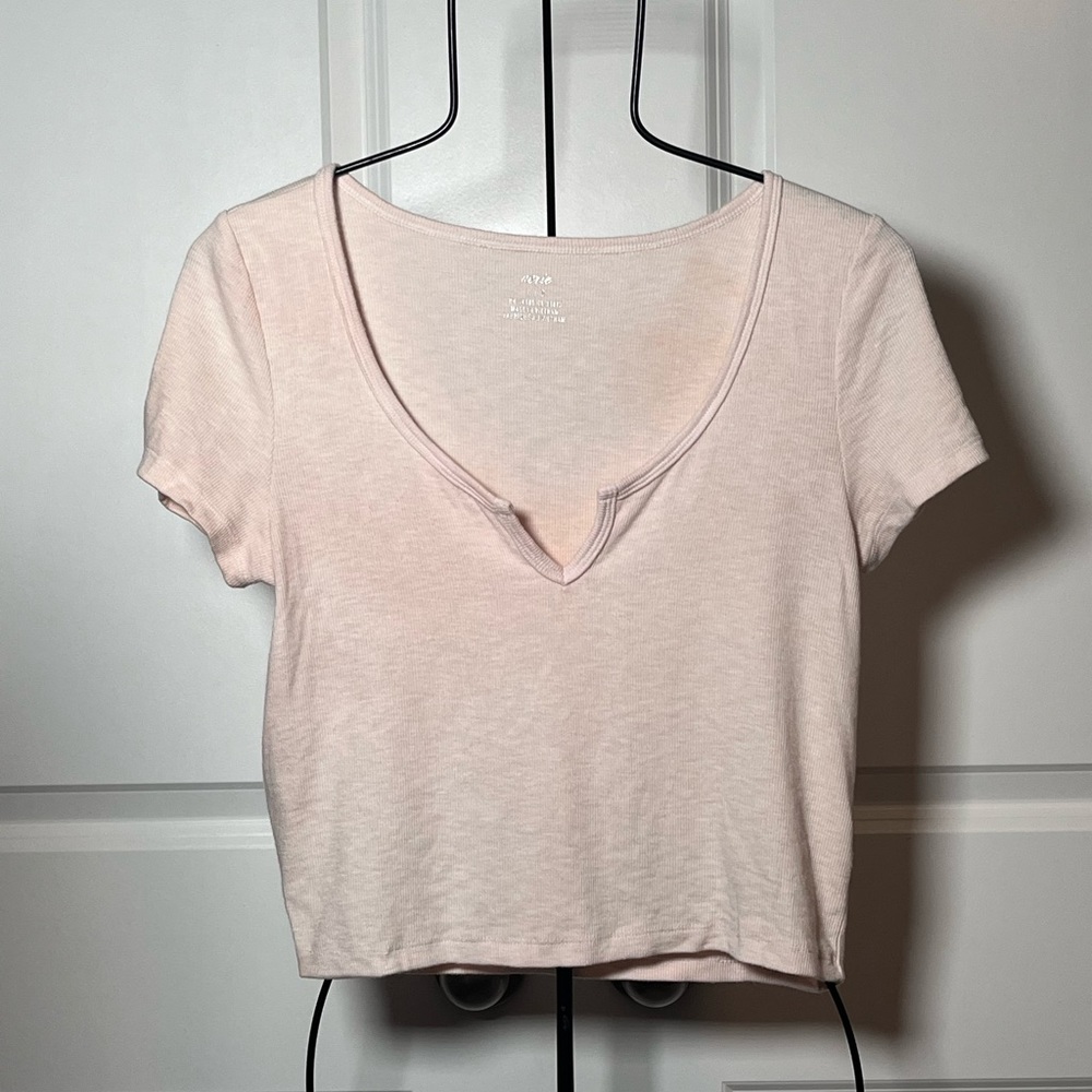 Arie Crop Top Blush Pink